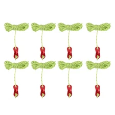 8pcs Outdoor Camping Guylines Ropes 4m Reflective Nylon Parachute Cord