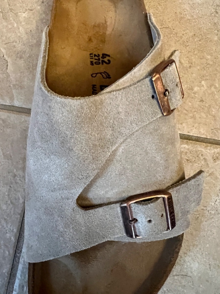 Unisex Birkenstock Zurich Suede Sandals Taupe Mens 9; Womens 11