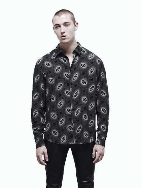 Men The Kooples Shirt Multicolor Viscose 36