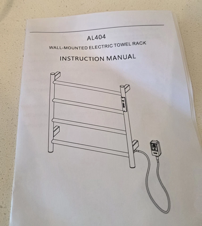 Calentador de toallas eléctrico de 4 barras montado en la pared con control de temperatura temporizador Foto 2 de 4