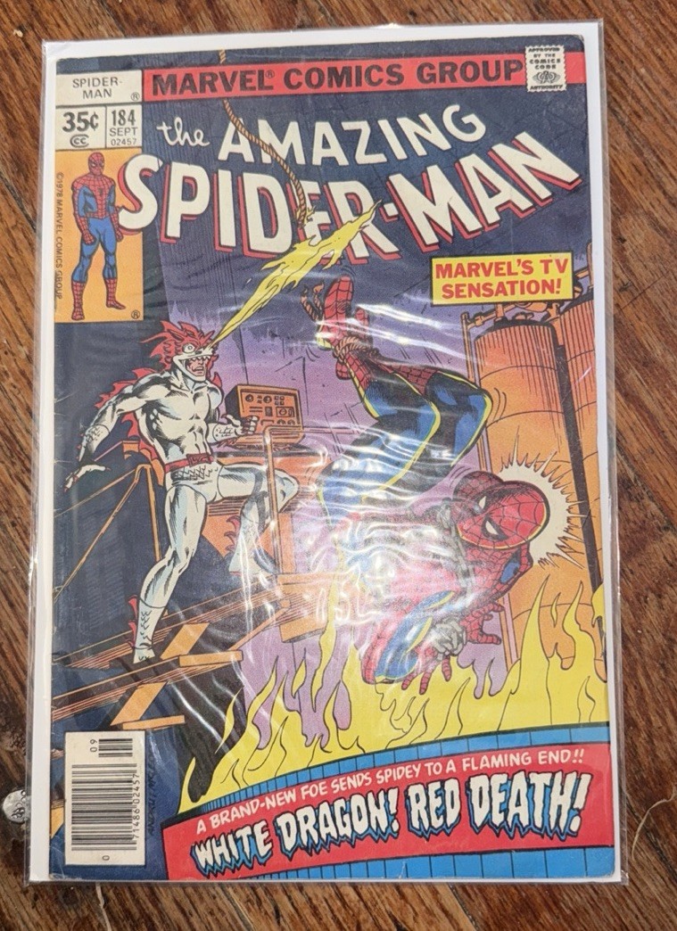 Amazing Spider-Man #184 KEY 1st White Dragon Marvel Comics 1978