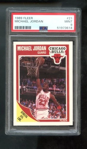 1989-90 Fleer #21 Michael Jordan PSA 9 Graded Basketball Card NBA 1989 1990 Bull