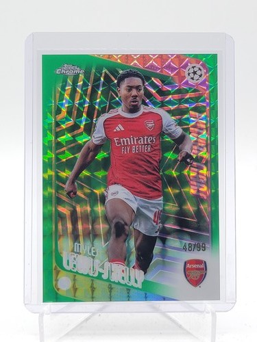 MYLES LEWIS-SKELLY 2025-26 TOPPS CHROME UEFA GREEN GEOMETRIC REFRACTOR /99 Q2754