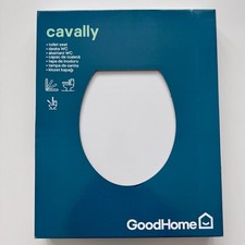 GOODHOME CAVALLY WHITE D-SHAPED SOFT CLOSE TOILET SEAT NEW RRP £44 IN B&Q