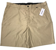 NWT Hurley Men's H20-DRI BREATHES STRETCHBAND BT Shorts Waistband Tan Size 42 B