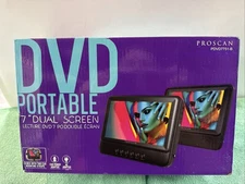 NEW  Proscan 7" Dual Screen Portable DVD Player  - PDVD7751 - Black