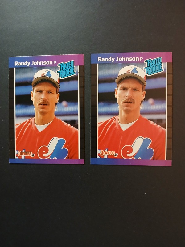 Lot of (2) - 1989 Donruss Randy Johnson #42 Rookie Card RC