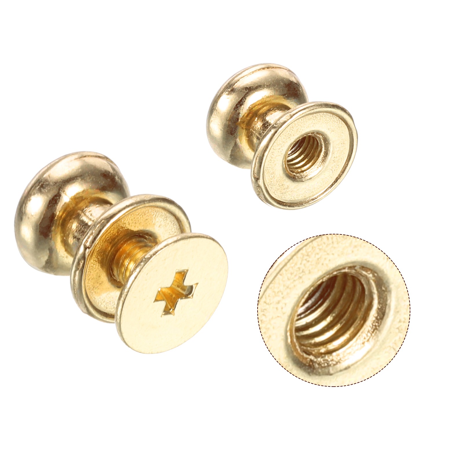 36 Pcs M3*5 Mini Round Knobs, 6mm Small Drawer Pulls, Gold