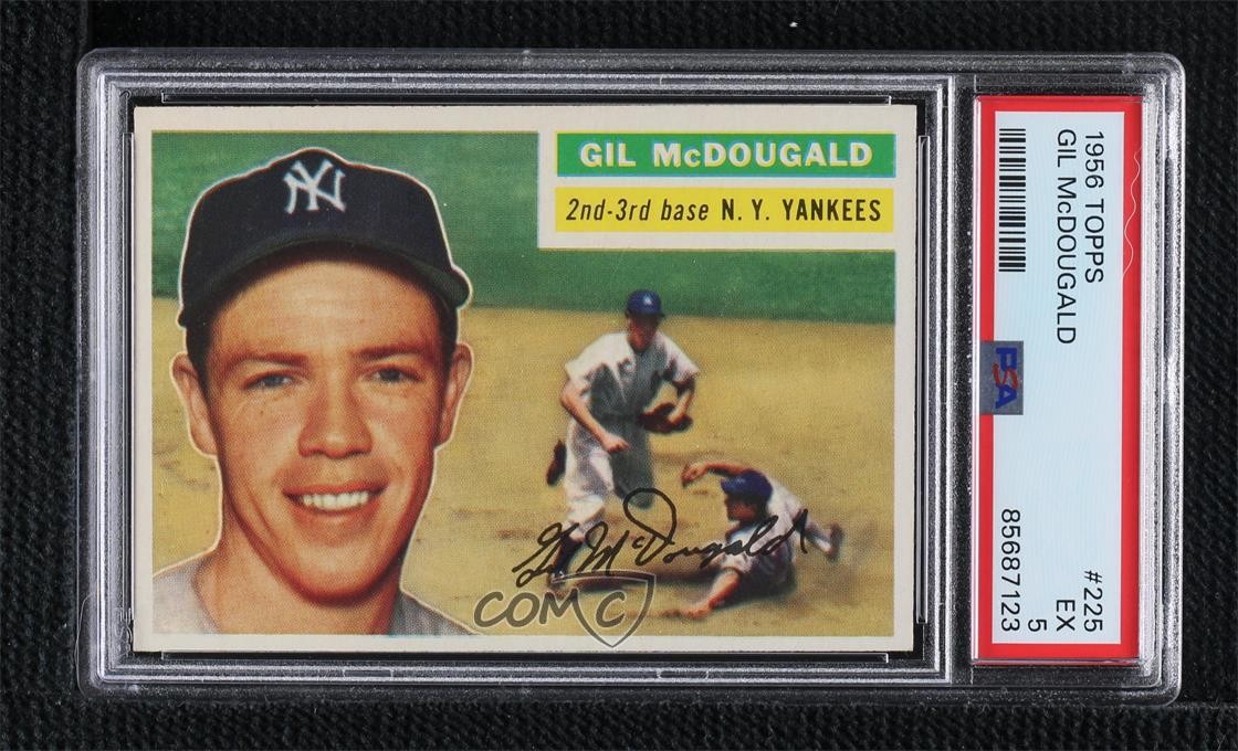 1956 Topps Gil McDougald #225 PSA 5 06mi