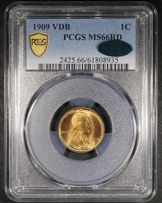 MS 66 Graded 1909 Year Lincoln Wheat US Small Cents (1909-1958