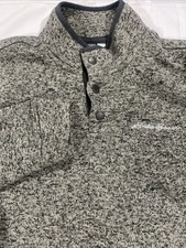 Eddie Bauer Men's 1/4 Snap Radiator Fleece Pullover Gray Med