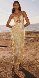 sunset kisses ruffle maxi dress daffodil Peppermayo Sunset Kisses Ruffle Maxi Dress - Daffodil by Peppermayo US