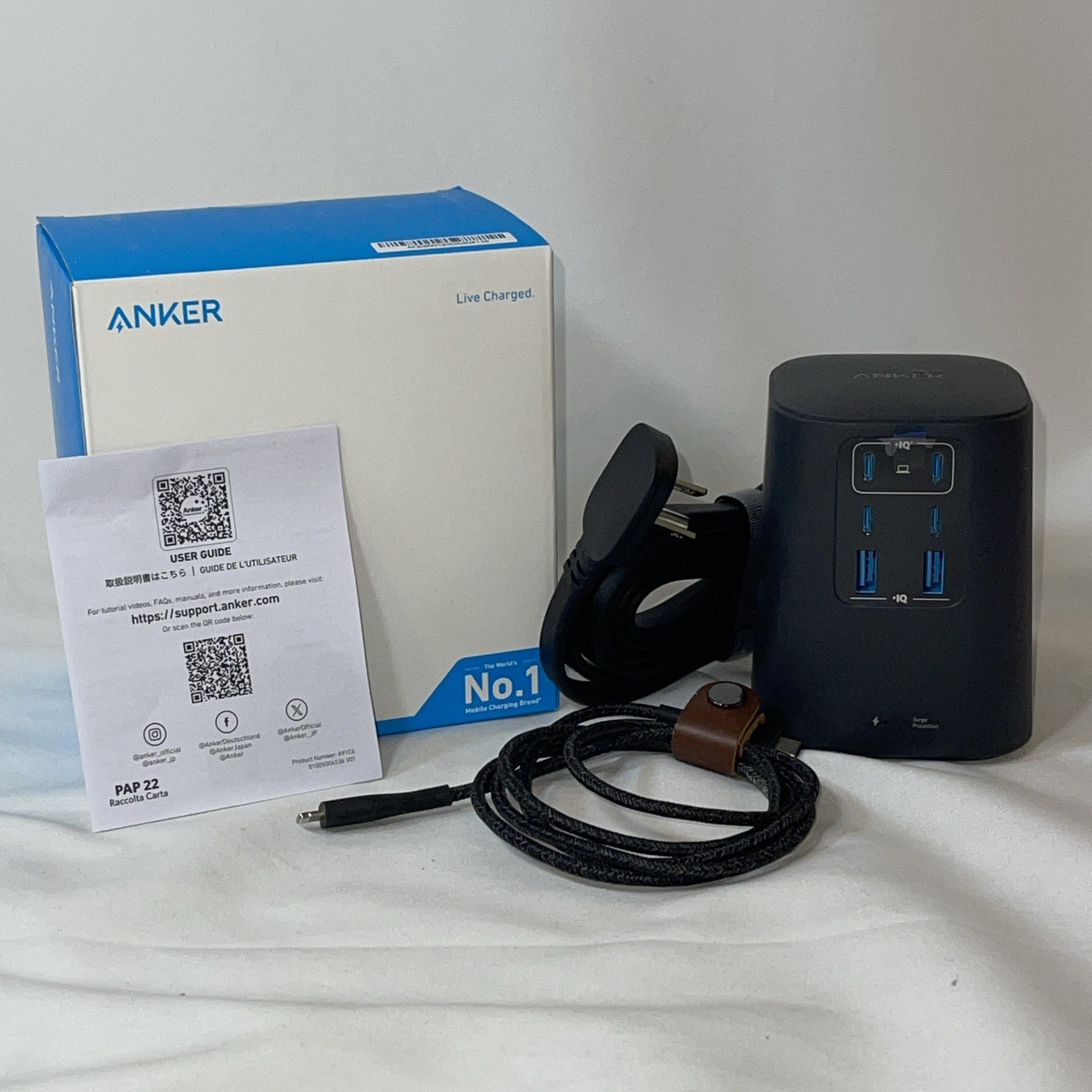 Anker Series 3 Mobile Charger With Box And iPhone Cable 9in1