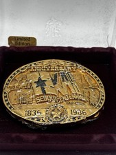 1986 Texas Sesquicentennial Belt Buckle 24kt gold plated new