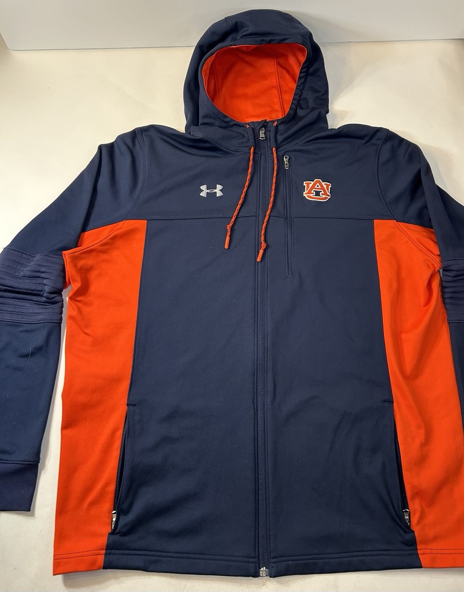 Under Armour Men's Track Jacket XL Knit Zip Up Auburn Tigers