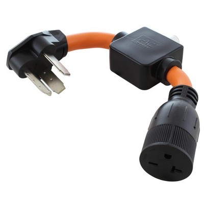 AC WORKS 30 Amp 3Prong Dryer Wall Outlet Adapter to 620 with Breaker