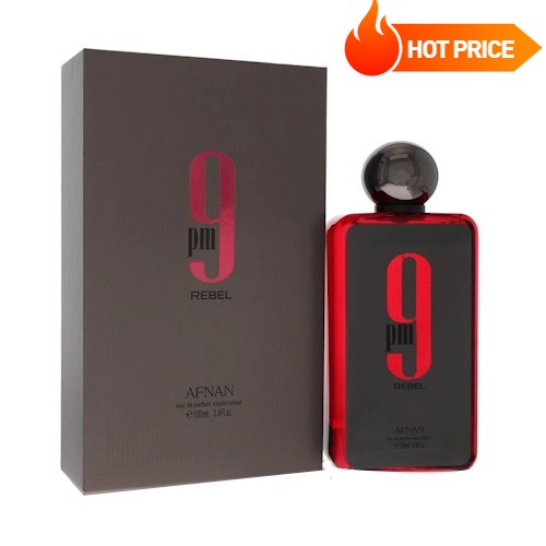 香水(男性用) afnan 9pm rebel 100ml 9 pm Rebel by Afnan 3.4 oz EDP Cologne Perfume for Unisex New In