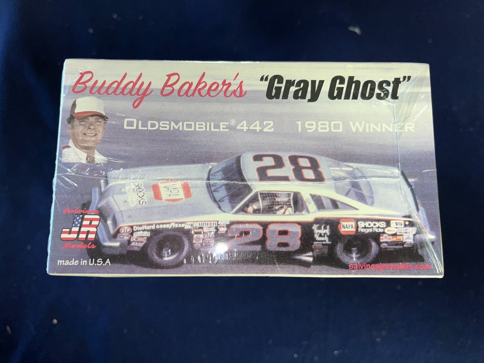 Salvinos JR Buddy Baker's Gray Ghost Oldsmobile 442 #28 BBO1980D Factory Sealed