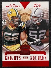 2014 Panini Crown Royale Knights and Squires Red Clay Matthews Khalil Mack #KS16