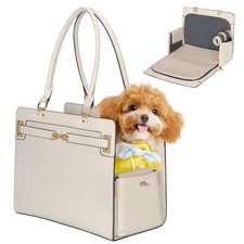 2-in-1 Stylish Dog Purse Carrier Travel Tote Bag for Small Dogs, Cats, Pets Soft