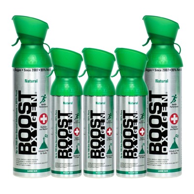 10 Liter Canned Oxygen (2 Pack) and 5 Liter Canned Oxygen (3 Pack) with Built...