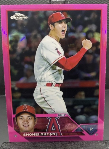 2023 Topps Chrome Shohei Ohtani Pink Parallel #17 Los Angeles Angels