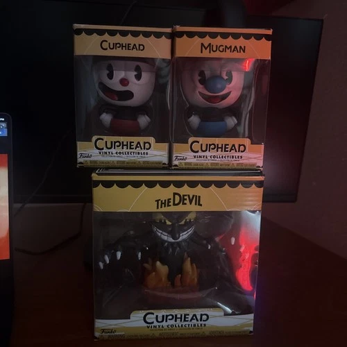 Funko Pop! Cuphead, Mugman, And The Devil Vinyl Collectibles