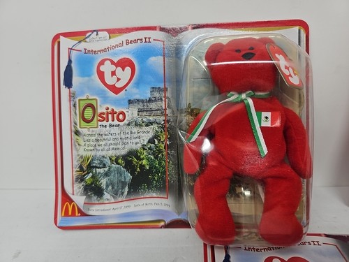 Ty Beanies 2000 International Bears II Set~Spangle, Germania, Osito & Glory ~New - Picture 4 of 6