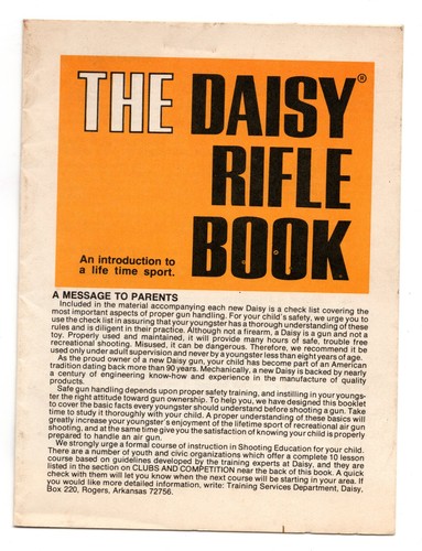 The Daisy Rifle Book, Vintage, Instruction Pamphlet | eBay