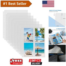 Multi-Purpose 30 Pack Photo Sleeves for Pictures, Postcards  More   Heavy Duty