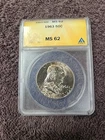 1963 P Franklin Silver Half Dollar ANACS MS62 Toned