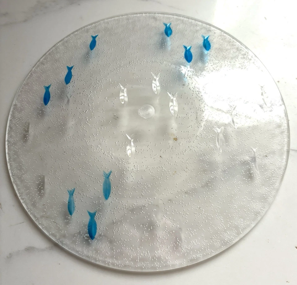 Set Of 10 Clear Melamine 9" Plates School Of Fish Caskata Pottery Barn - Image 4 of 4