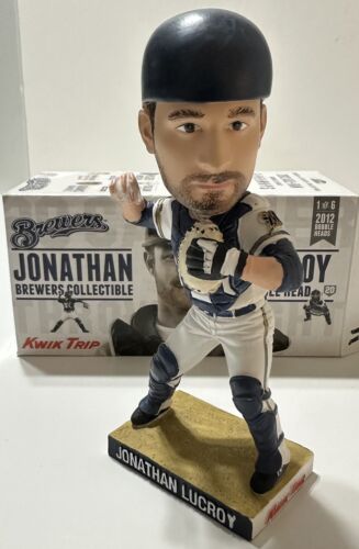 Milwaukee Brewers Jonathan Lucroy Collectible Bobble Head Figure 2012 MLB NIB - Picture 1 of 9