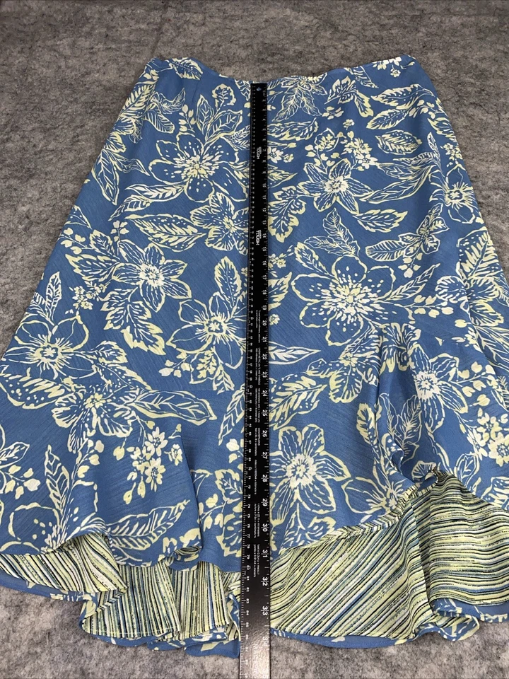 Emma James Women's 20W Reversible Maxi Skirt Striped/Tropical themes Trumpet Hem - Image 4 of 4