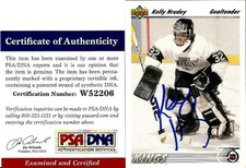 1991 Upper Deck Kelly Hrudey LOS ANGELES KINGS Signed Trading Card PSA/DNA COA