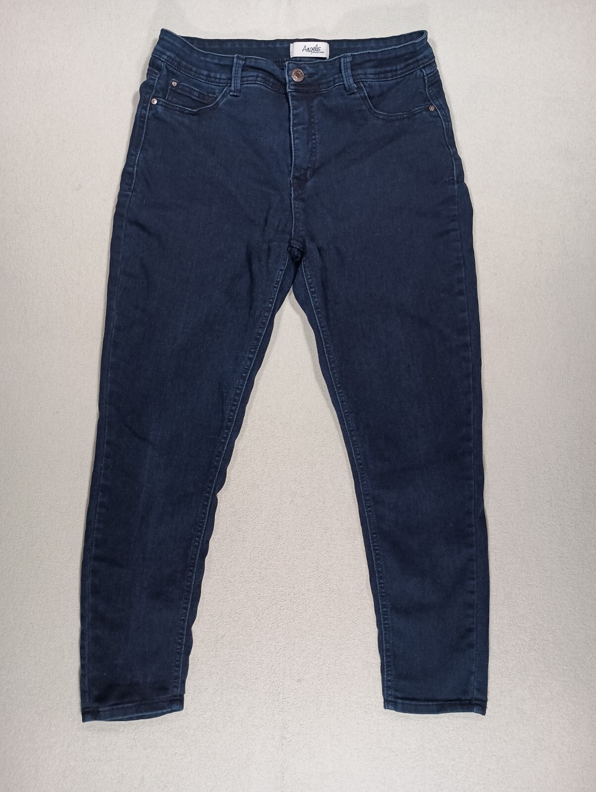 Angels Skinny Jeans Women's Size 12 Blue Denim Dark Wash Stretch Ankle Normcore-image