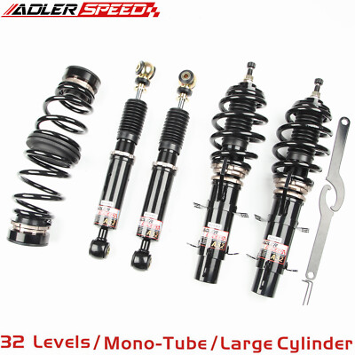32 Clicks Mono Tube Coilovers Shock Kit For 00-06 Audi TT Quattro AWD Adj.Damper