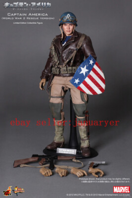 Perfect Hot Toys Mms180 1/6 Captain America WWII Rescue Edition
