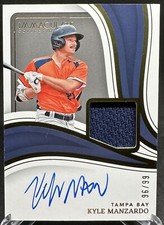 Kyle Manzardo 2023 Immaculate Baseball Immaculate Material Auto /99 #IMA-KM