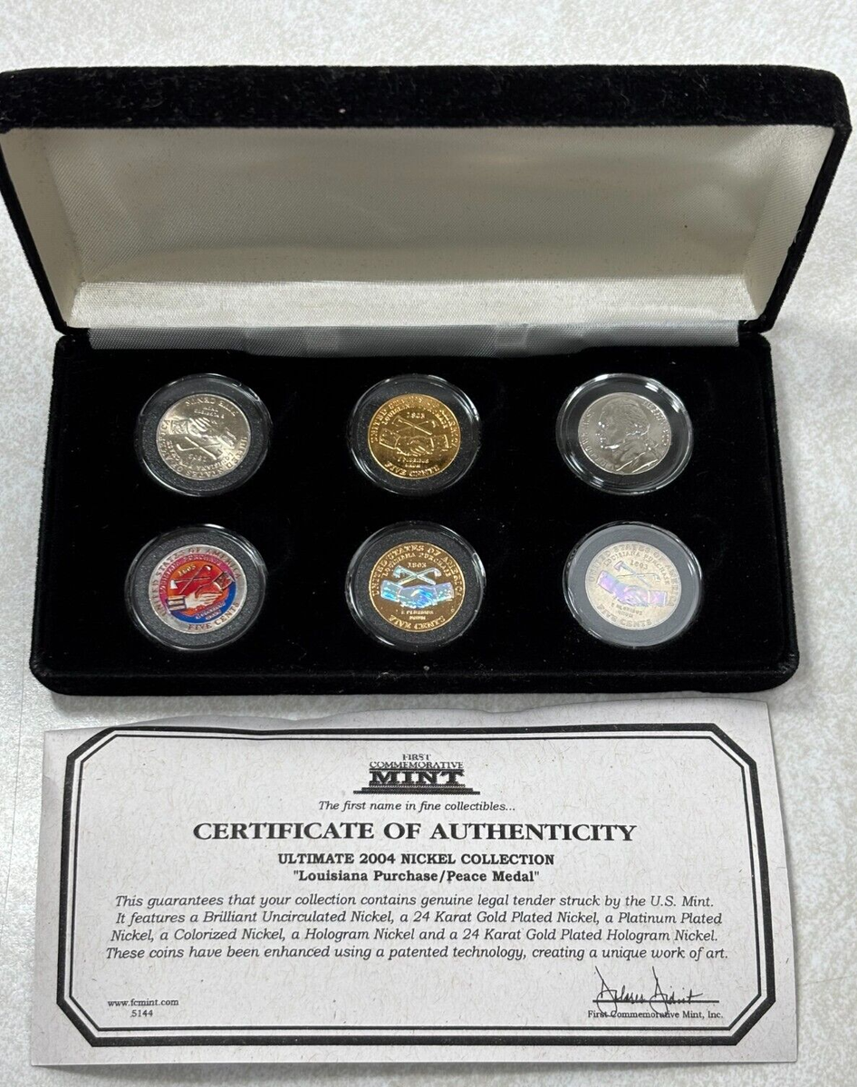 Ultimate 2004 Nickel Collection Louisiana Purchase / Peace Medal 6