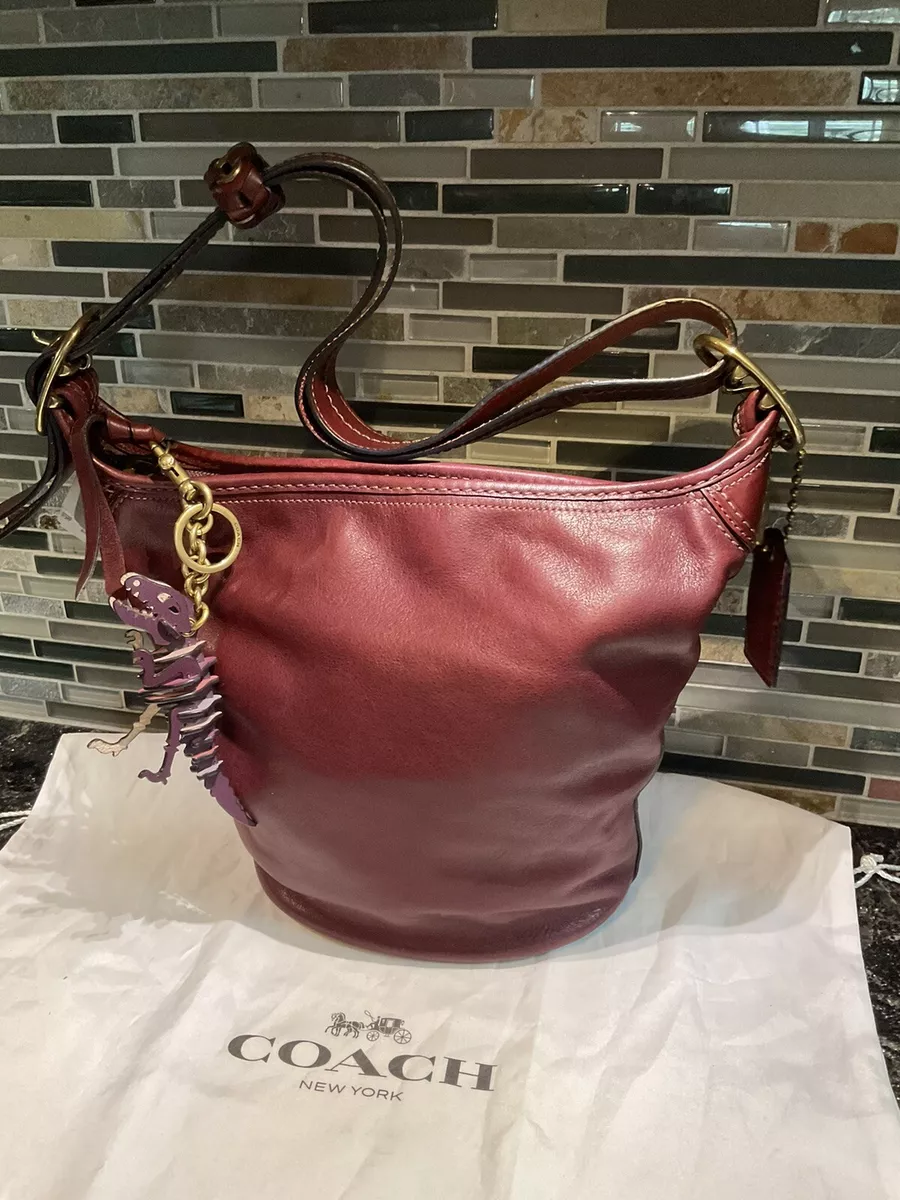 Coach Vintage Bleecker Tattersall Vachetta Duffle Bucket Bag 11422