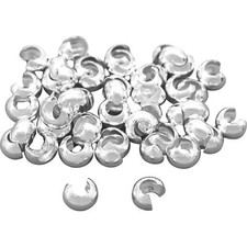 Sterling Silver Crimp Bead Covers 3mm X20 