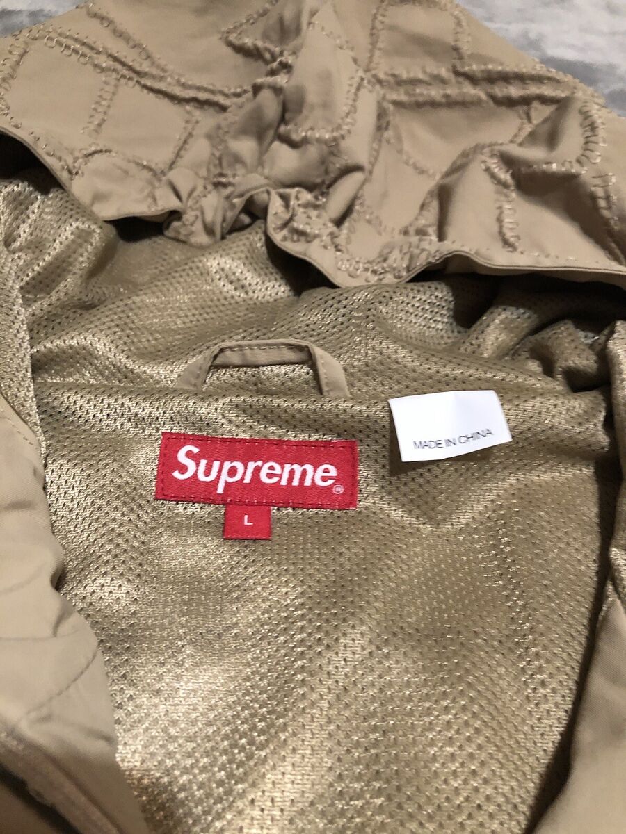 Supreme Anorak Repeat Stitch Supplex Tan Jacket Half Zip Supreme Anorak Repeat Stitch Supplex Tan Jacket Half Zip