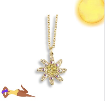 Sunny Day Necklace, Sun Touchstone Crystal by Swarovski BNIB 2107N $69