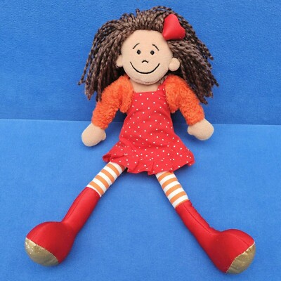 JELLYCAT STOFFPUPPE SCHLENKERPUPPE 32 CM ROTES KLEID SOFT DOLL PUPPE