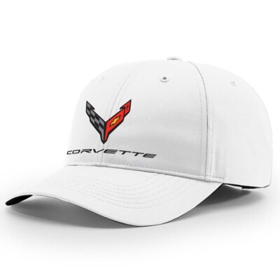 C8 Corvette White Performance Hat