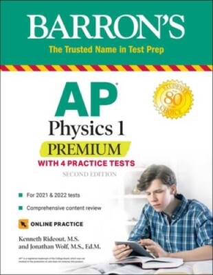 AP Physics 1 Premium: With 4 Practice Tests (Barron's Test Prep) - VERY GOOD