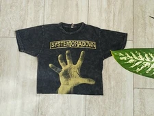 system of a down cropped top shirt vintage style