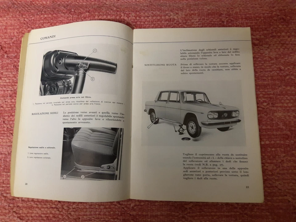 manuale uso e manutenzione lancia fulvia berlina 2^ serie - Immagine 2 di 3