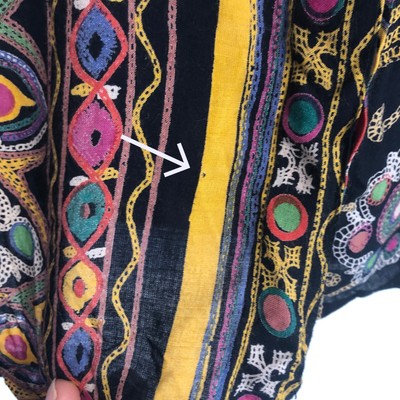 RARE vtg 80s Mens Funky Button Up Rayon Shirt Sz M Hippie Tribal Festival  Ethnic